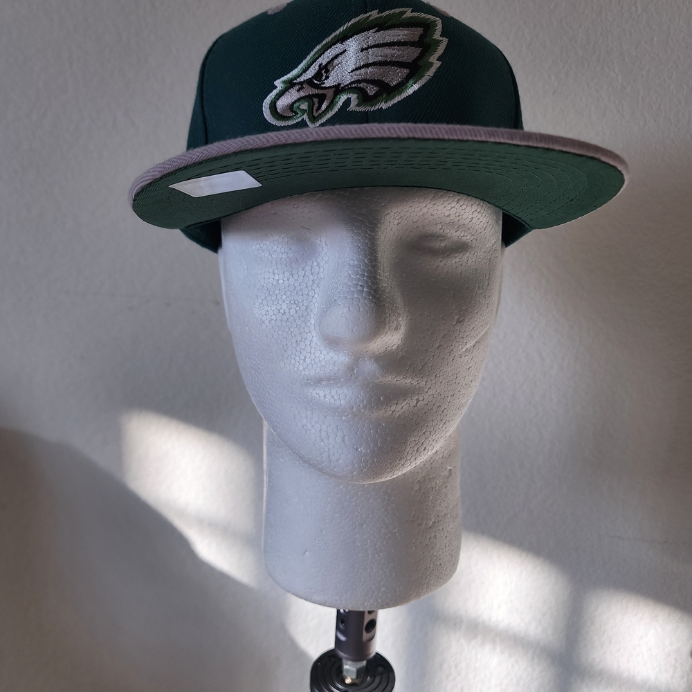 Y2K Leader Of Generation Apparel Philadelphia Eagles Green and Gray Snapback Cap - Picture 2 of 15